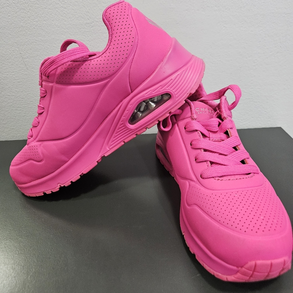 Skechers Kids Girls Uno Gen1 - Neon Glow